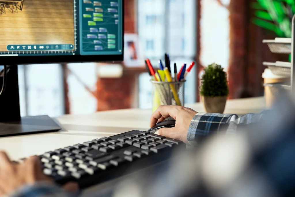 Person using computer