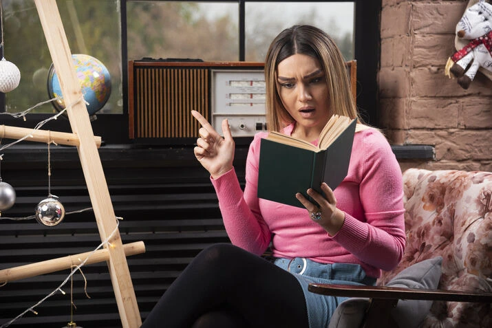 Reader reacting to unexpected plot twist